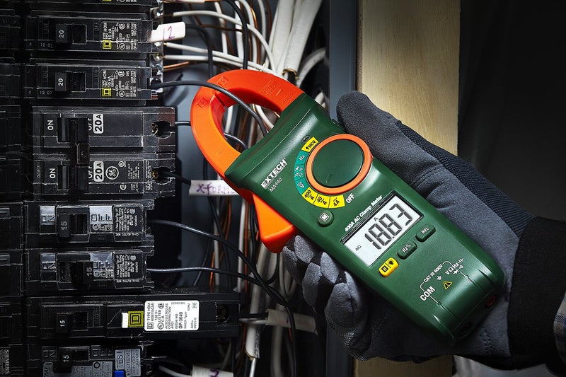 Extech MA440 400A AC Clamp Meter with Non-Contact Voltage Detection, True RMS, 4000 Count Display, Continuity Tester, Resistance & Frequency Measurement, Compact Digital Multimeter for Electricians - Image 1